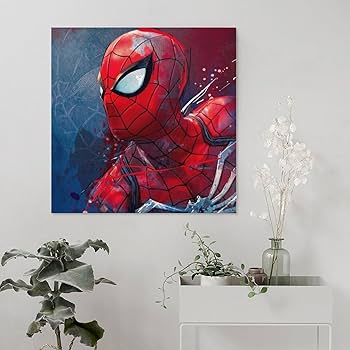スパイダーマン　グッズ　アートパネル　約52センチ✕約52センチ Amazon.co.jp: 映画『スパイダーマン』ポスター ホーム装飾 アート